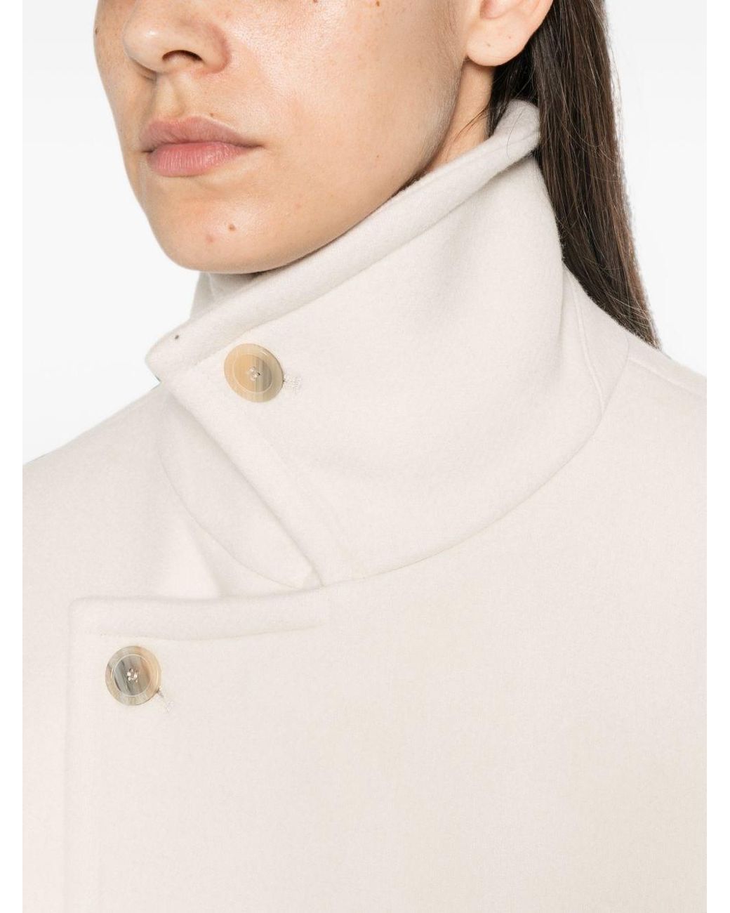 Semicouture White Kara Wool Coat