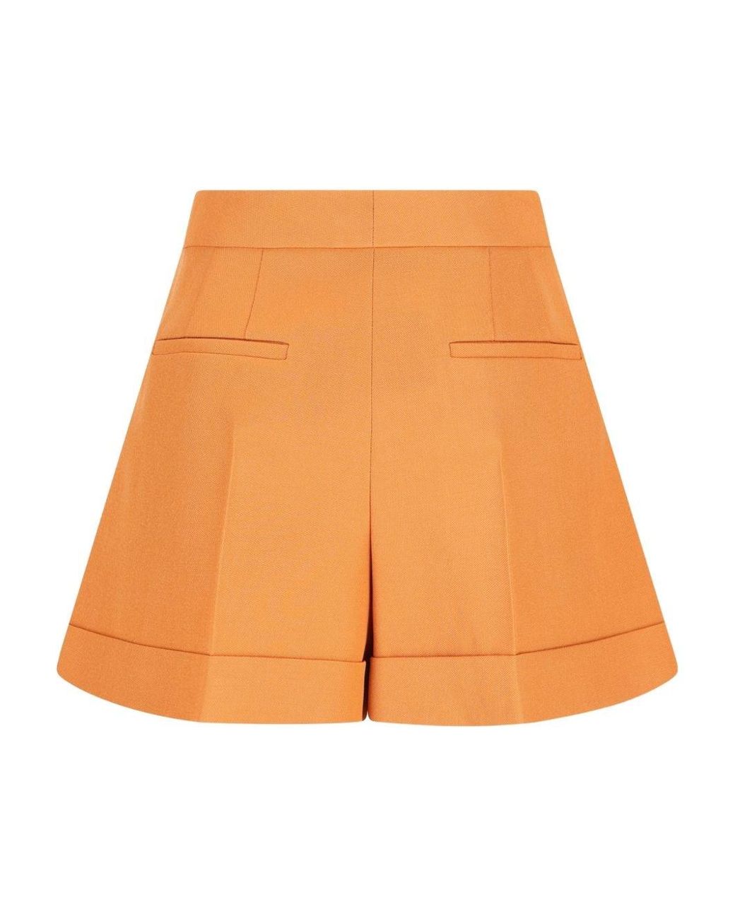 Fendi Orange Wool Shorts