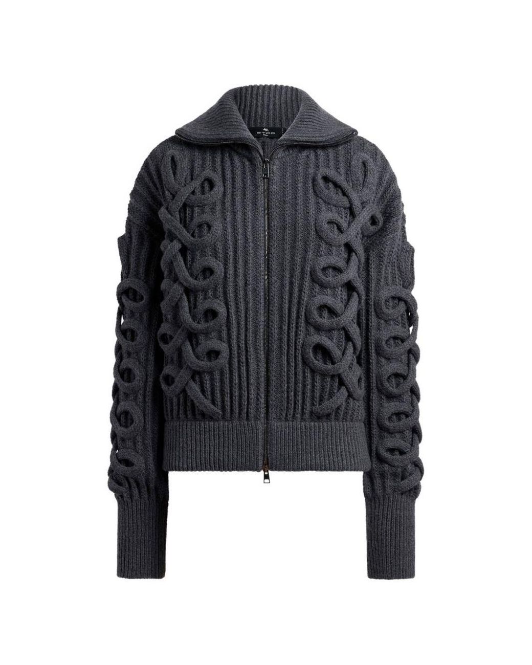 Etro Black Wool Cardigan By