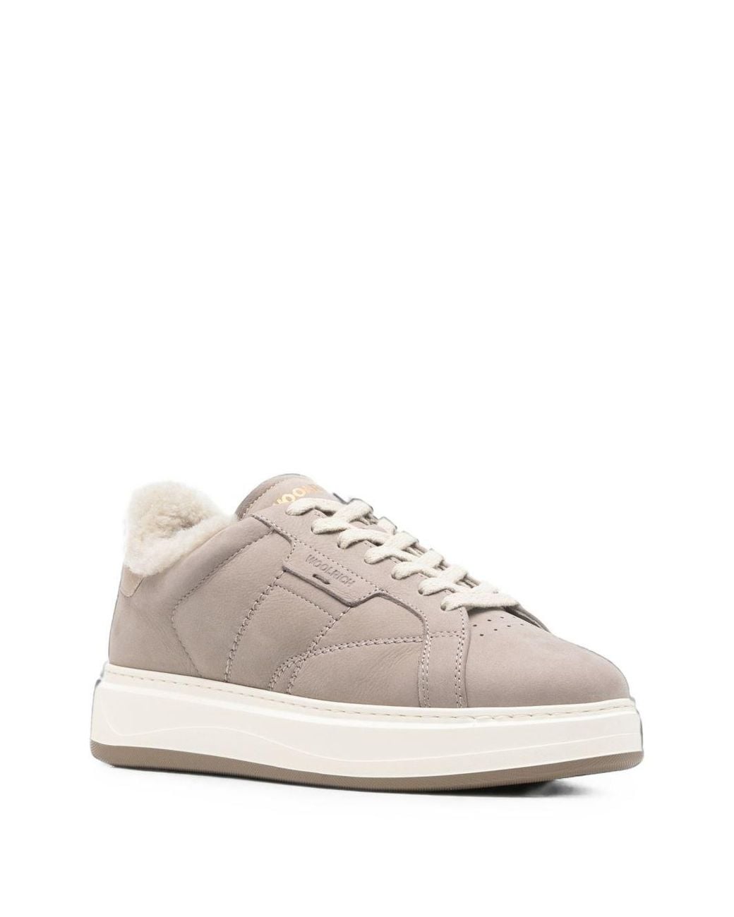 Woolrich White Leather Sneakers