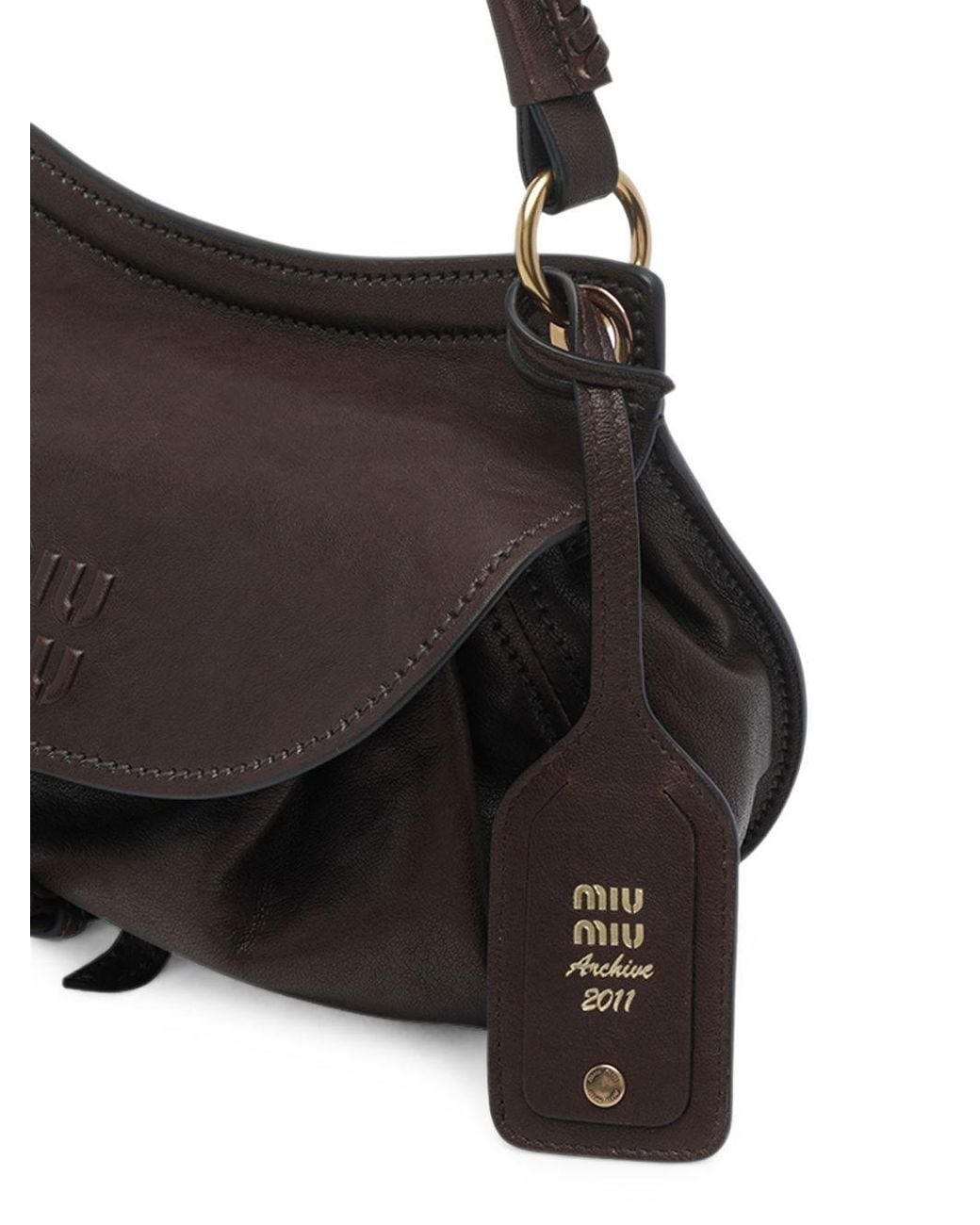 Miu Miu Black Rendez-Vous Small Leather Handbag