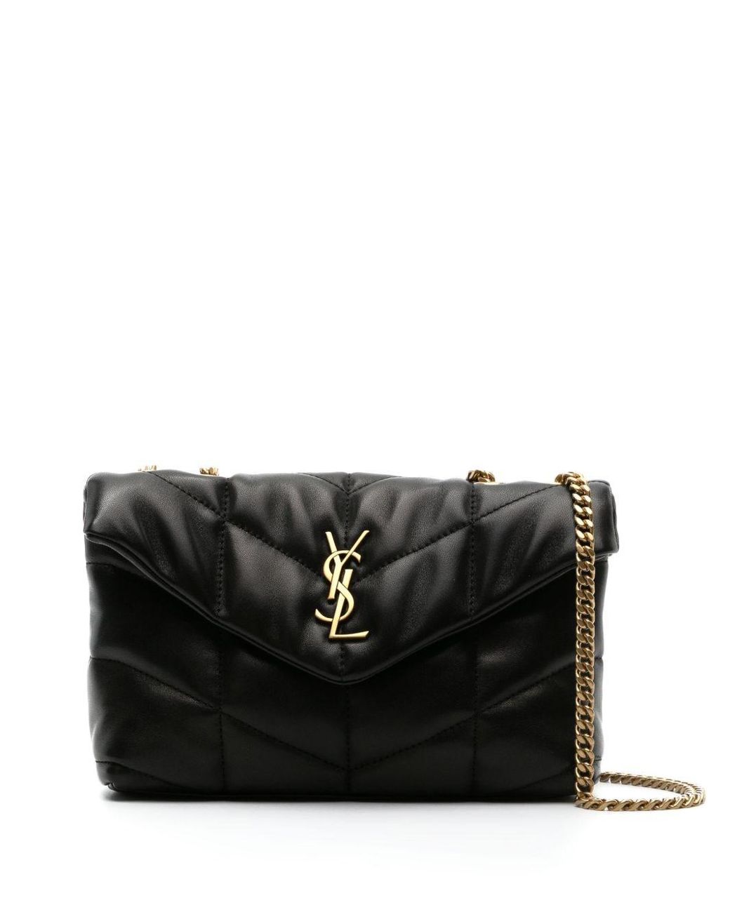 Saint Laurent Black Ysl Mini Nero Leather Bag
