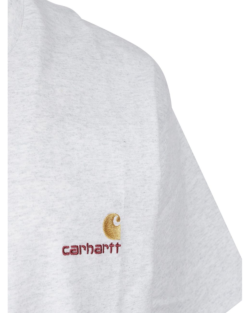 Carhartt White T-Shirt Scritta Americana for men