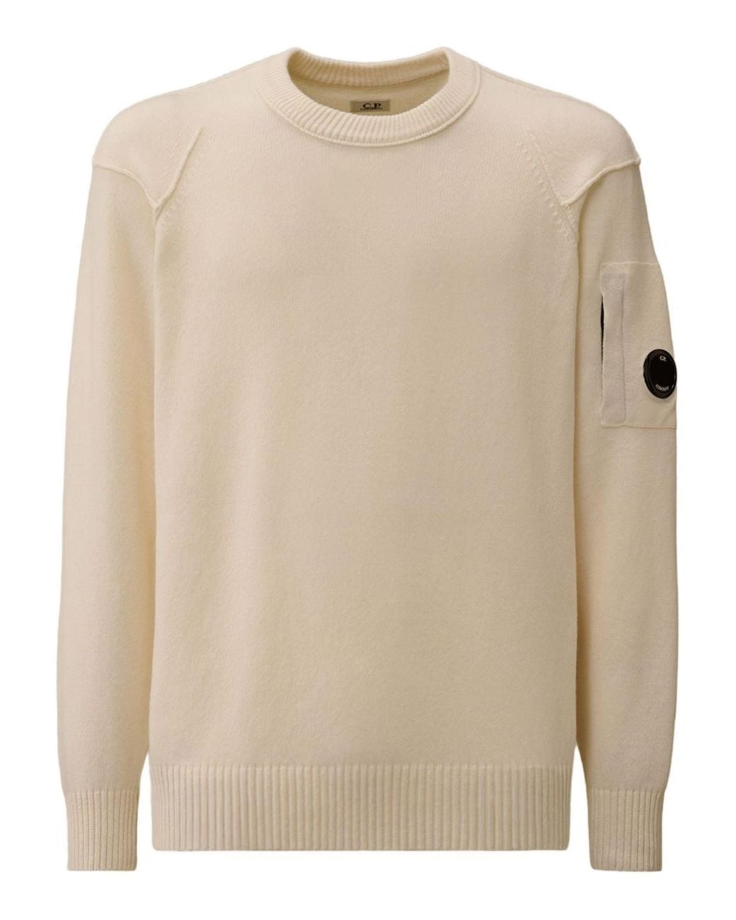 C P Company Natural Goggle Knit Top for men