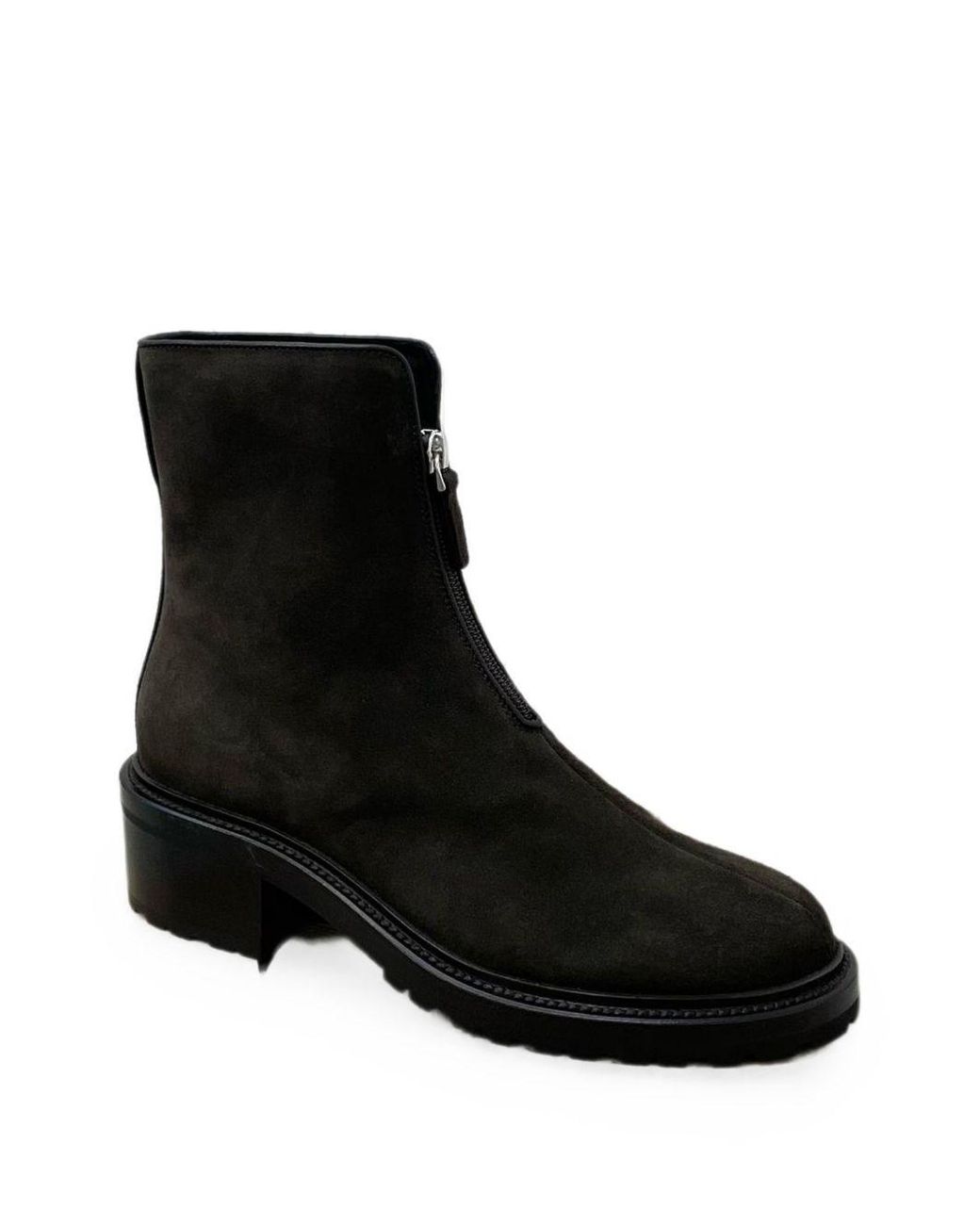 The Row Black Hike Suede Leather Boots