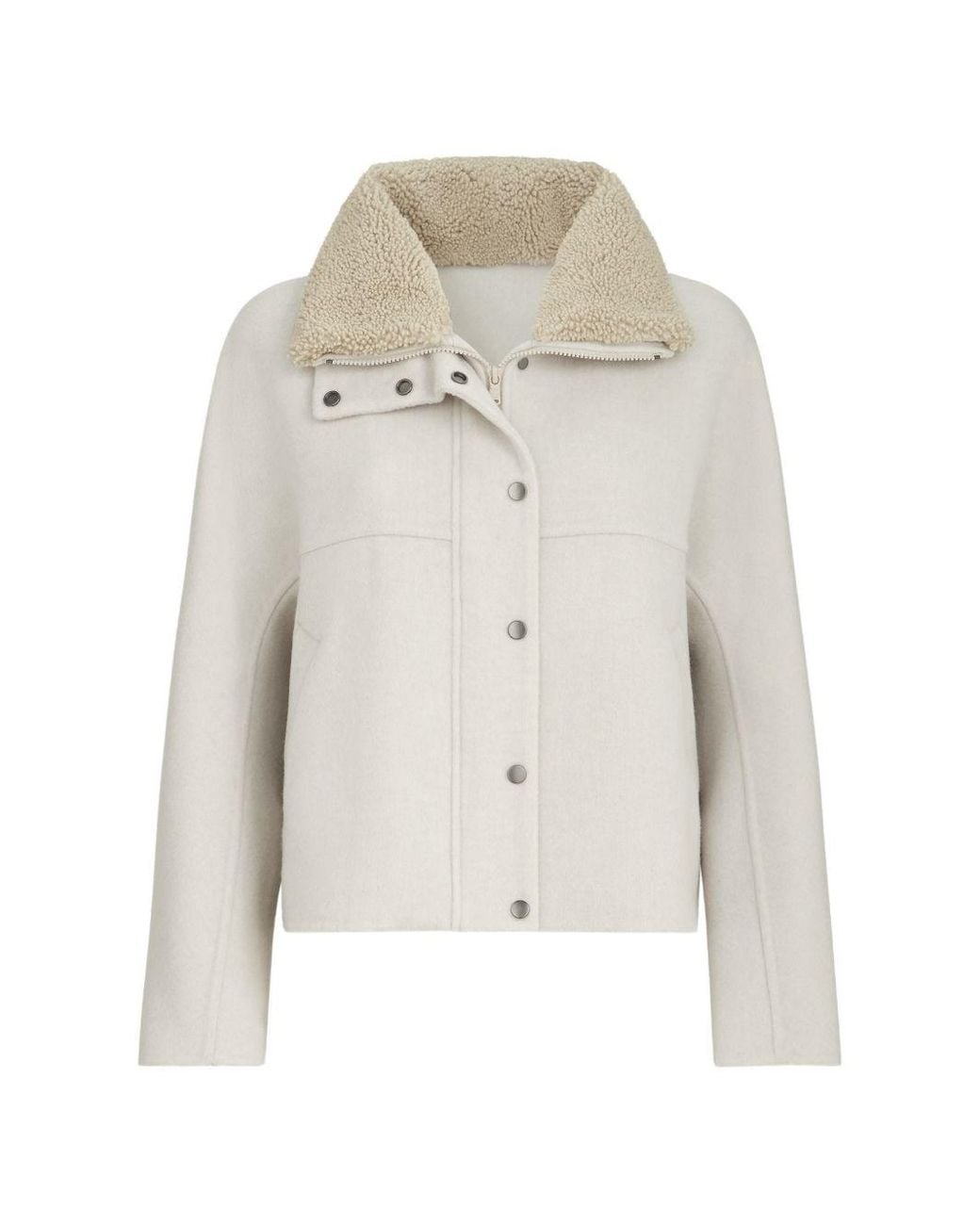 Brunello Cucinelli White Leather Jacket
