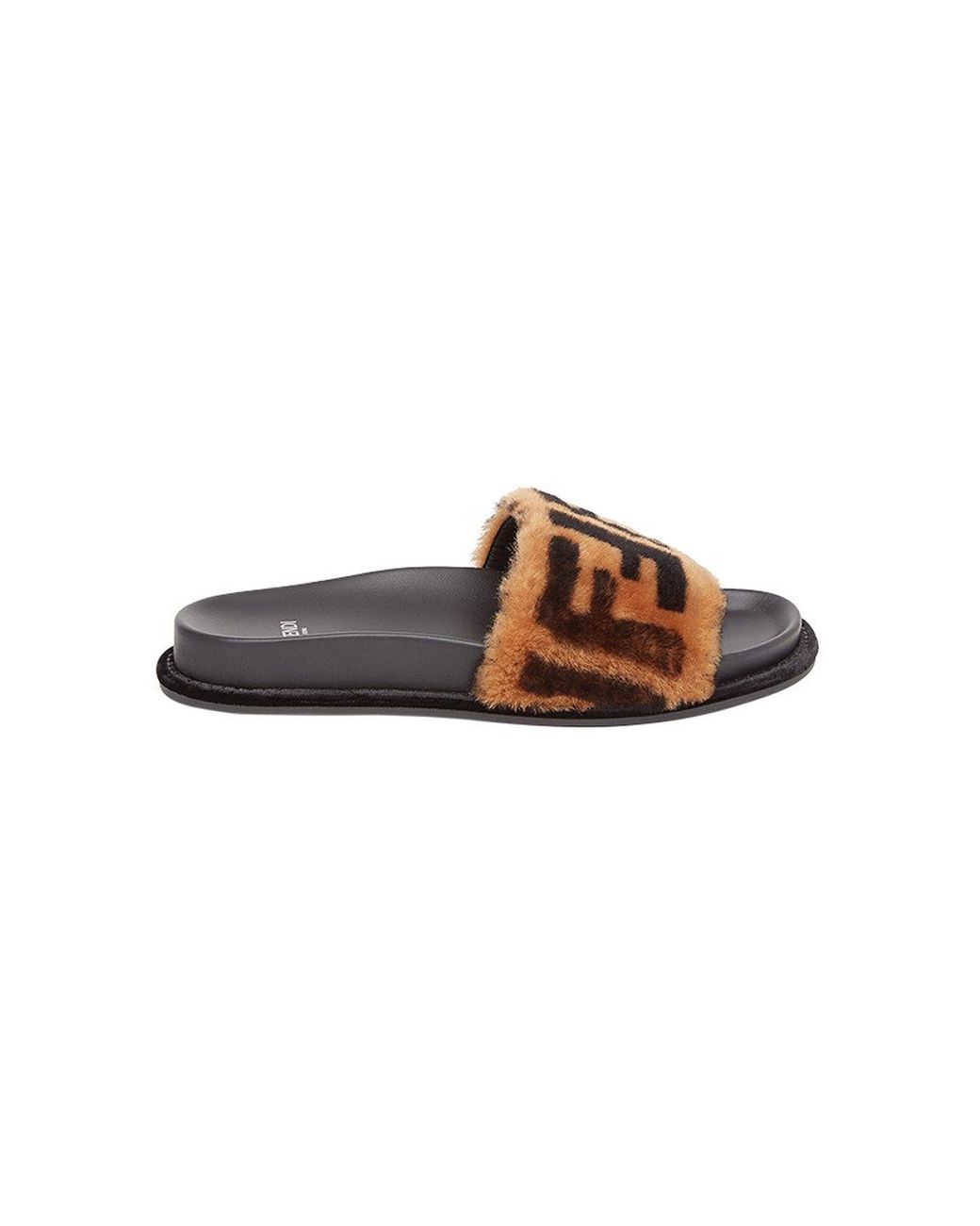 fendi ff fur slides