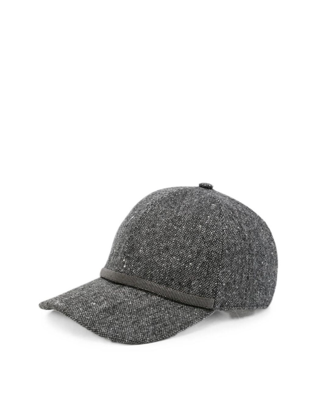Brunello Cucinelli Gray Wool Baseball Cap