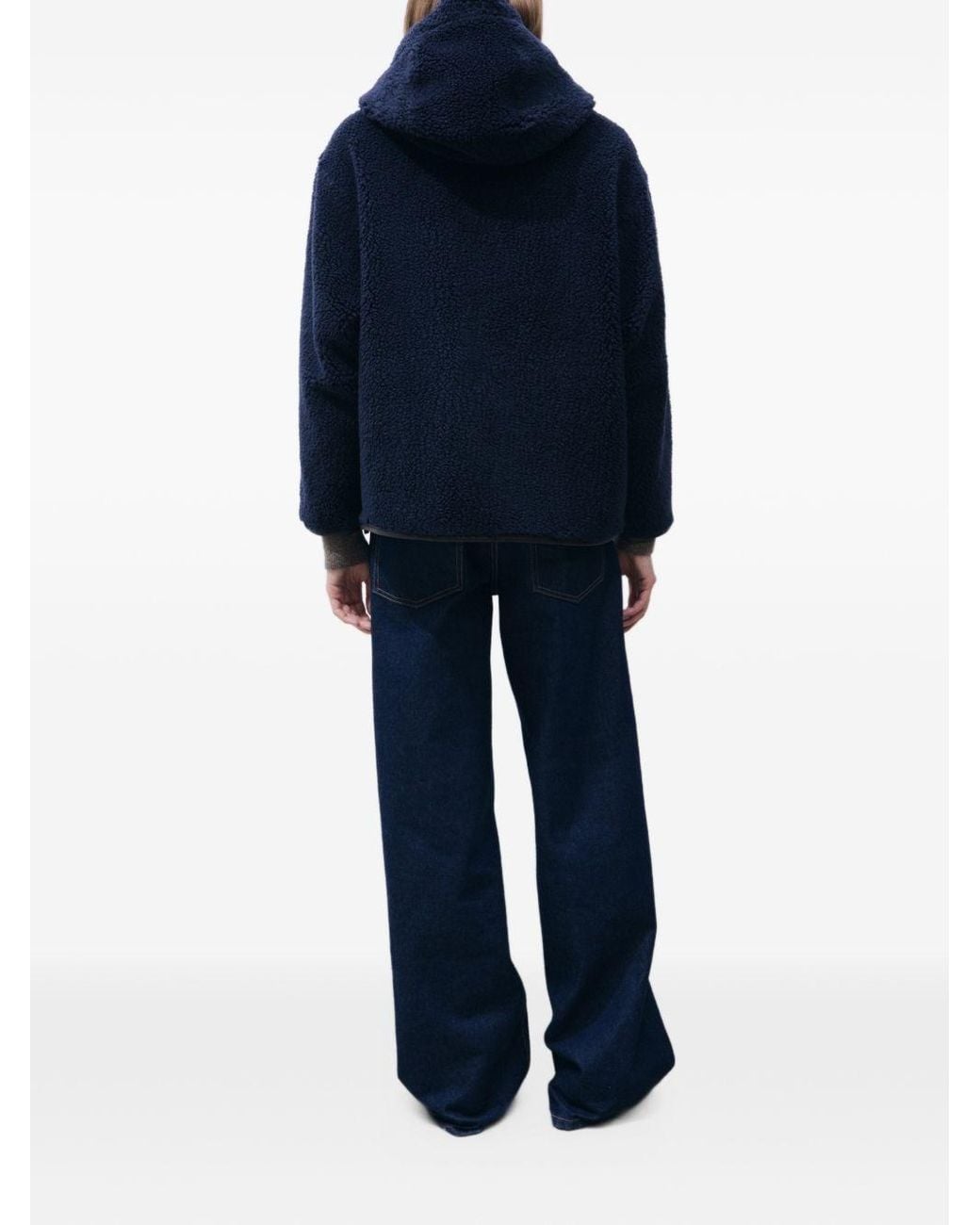 Tory Burch Blue Logo Fleece Jacket