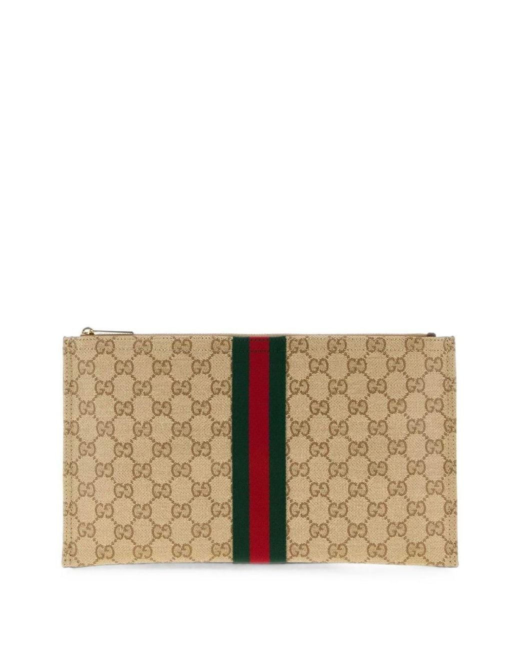 Gucci Natural Web Detail Large Pouch