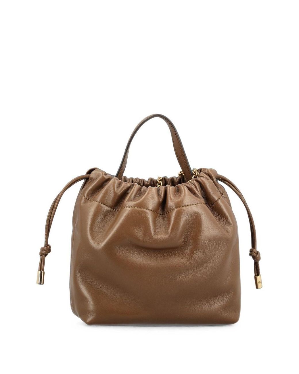 Chloé Brown Icons Leather Mini Bucket Bag
