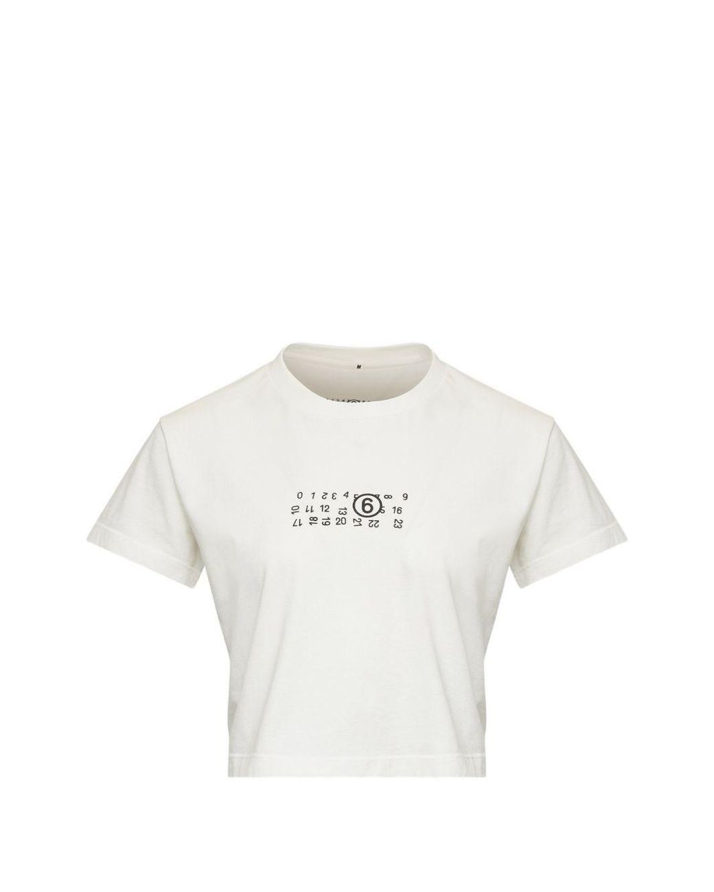 MM6 by Maison Margiela White Logo Cotton T-Shirt