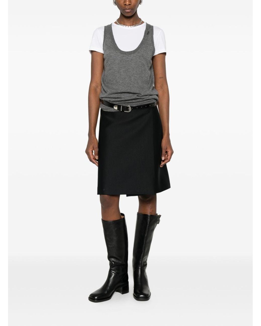 Prada Gray Cashmere Tank Top