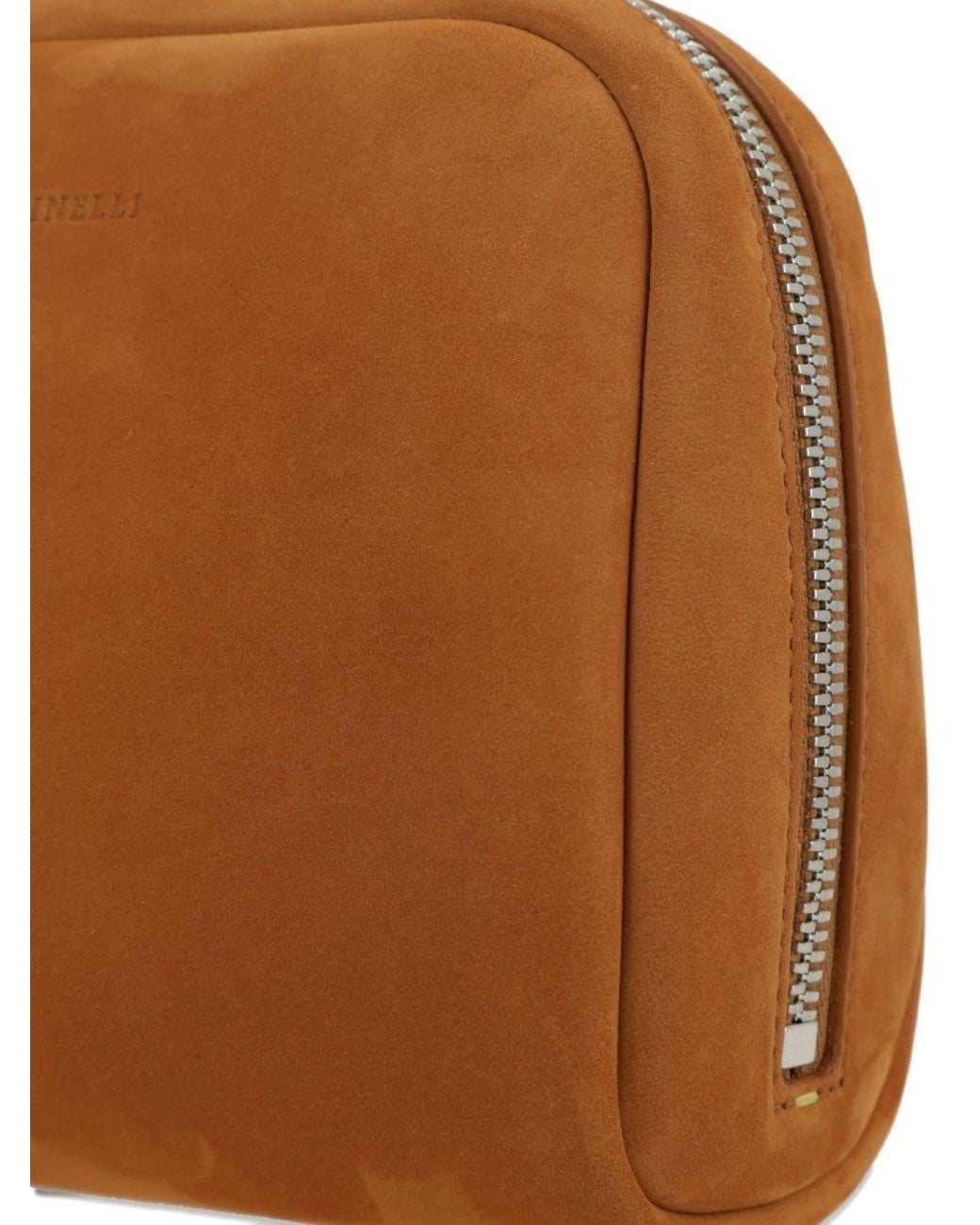 Brunello Cucinelli Brown Leather Beauty-Case for men