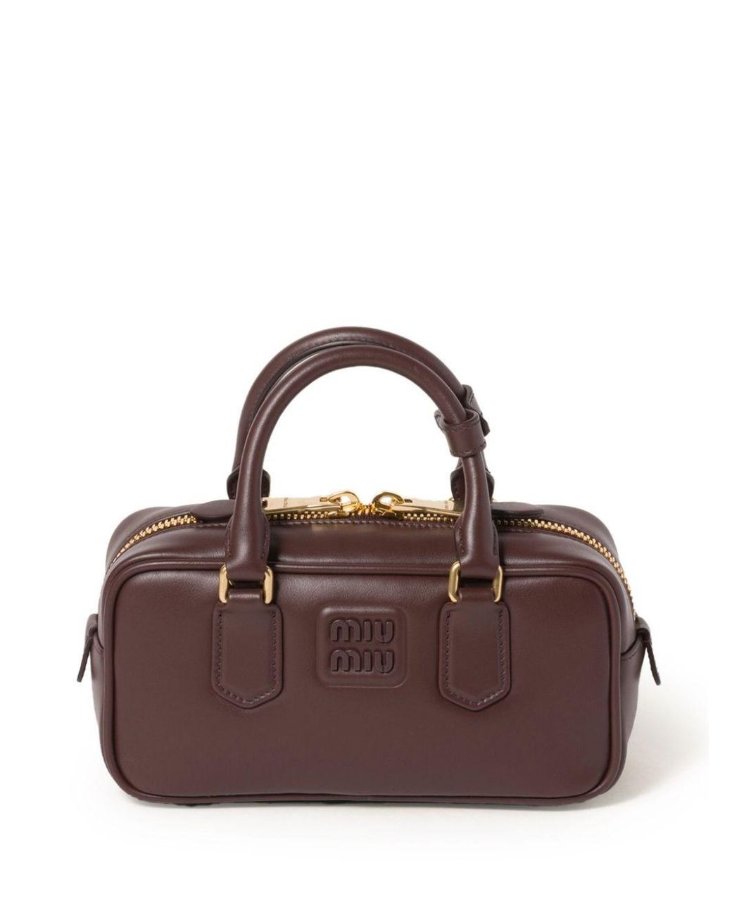 Miu Miu Brown Arcadie Leather Bag