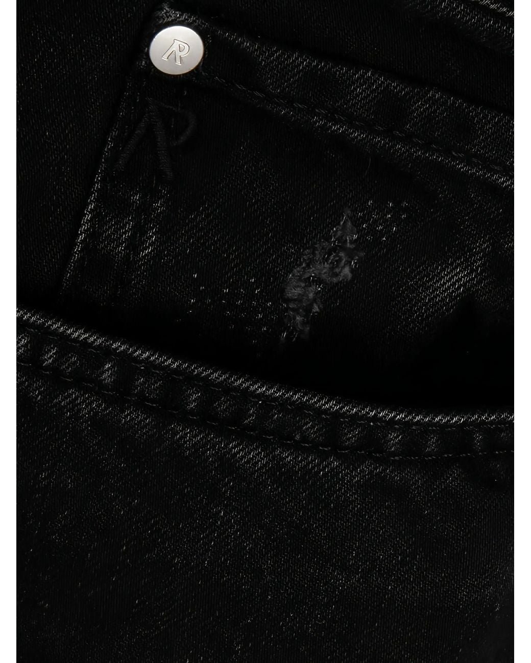 Represent Black Heaton Distressed Jeans for men