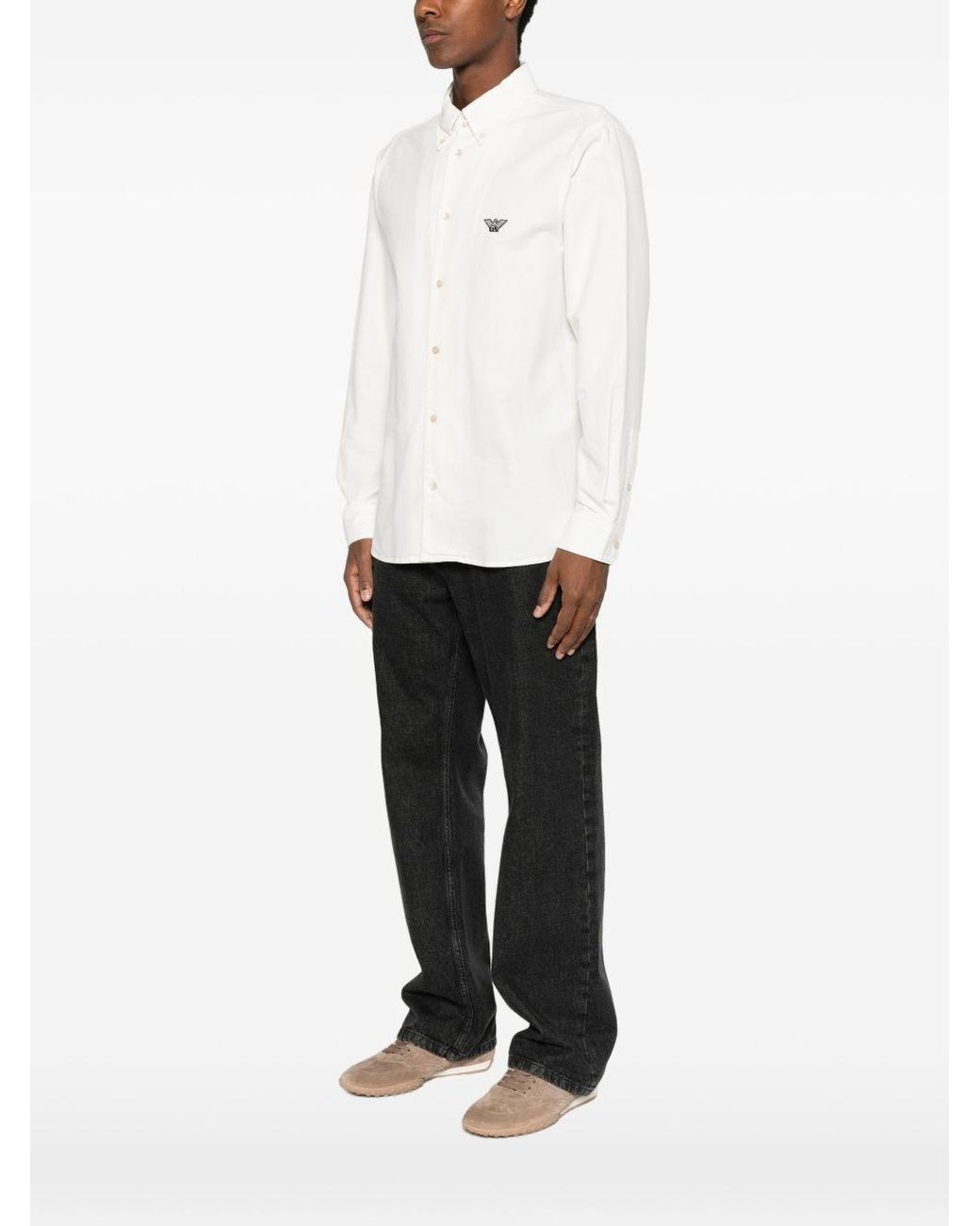 Emporio Armani White Cotton Shirt for men