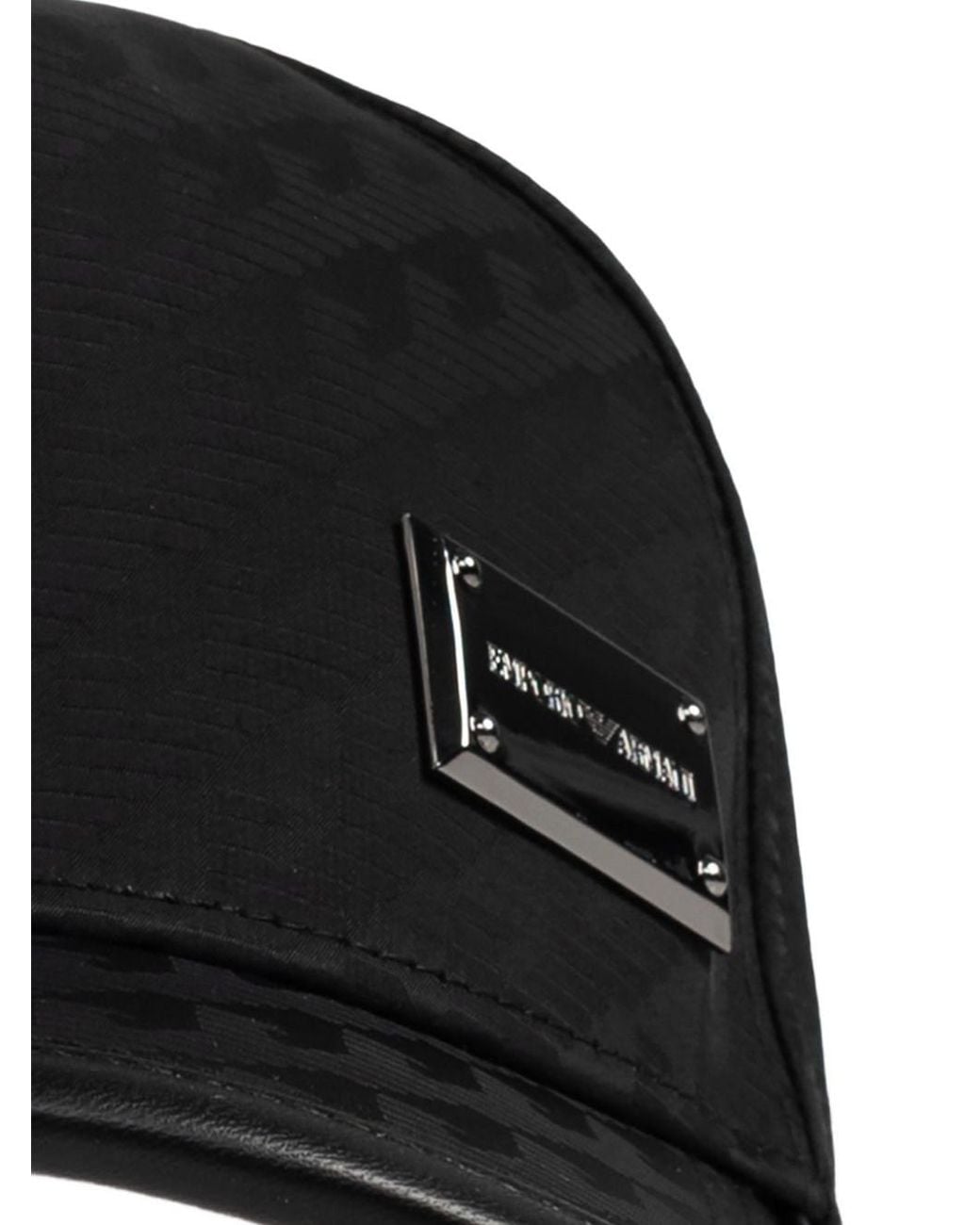 Emporio Armani Black Logo Baseball Cap By for men