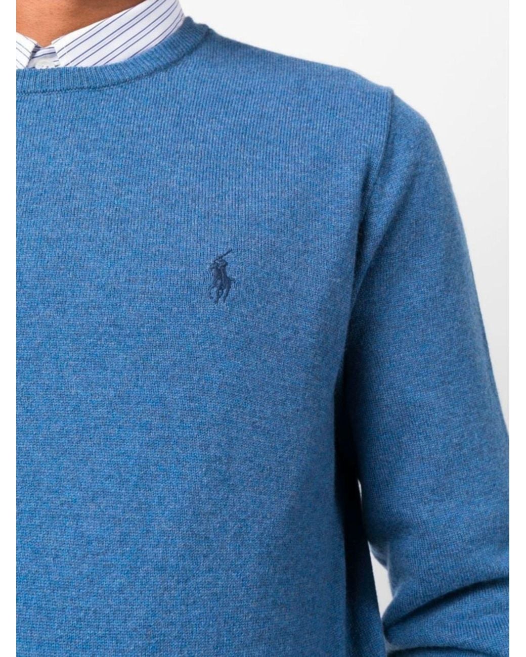 Polo Ralph Lauren Blue Crew Neck Sweater By for men