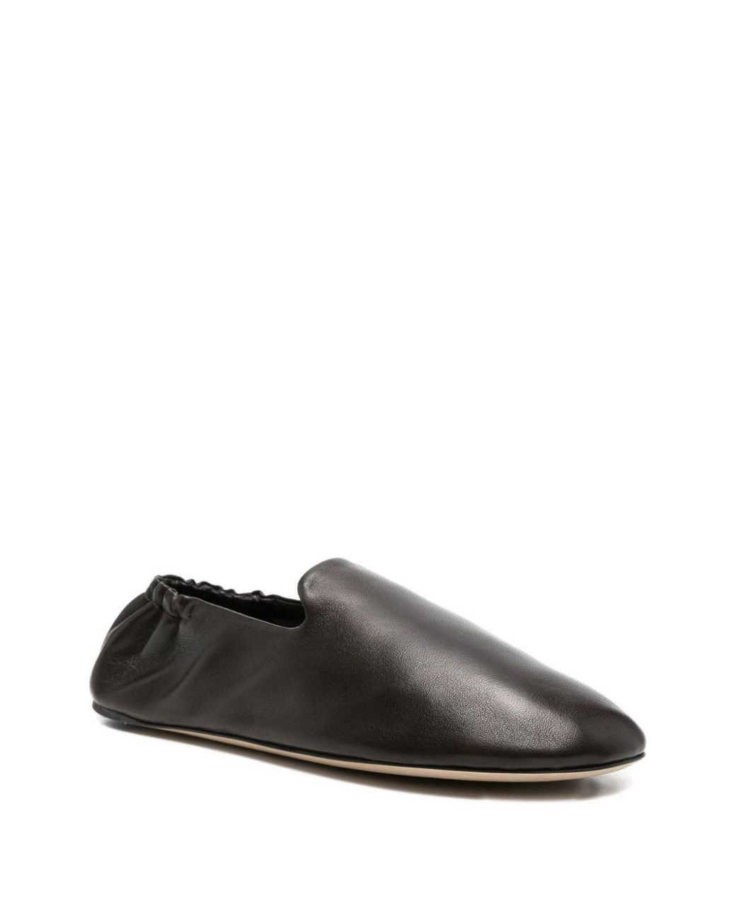 The Row Black Casa Elasticated-Heel Slippers