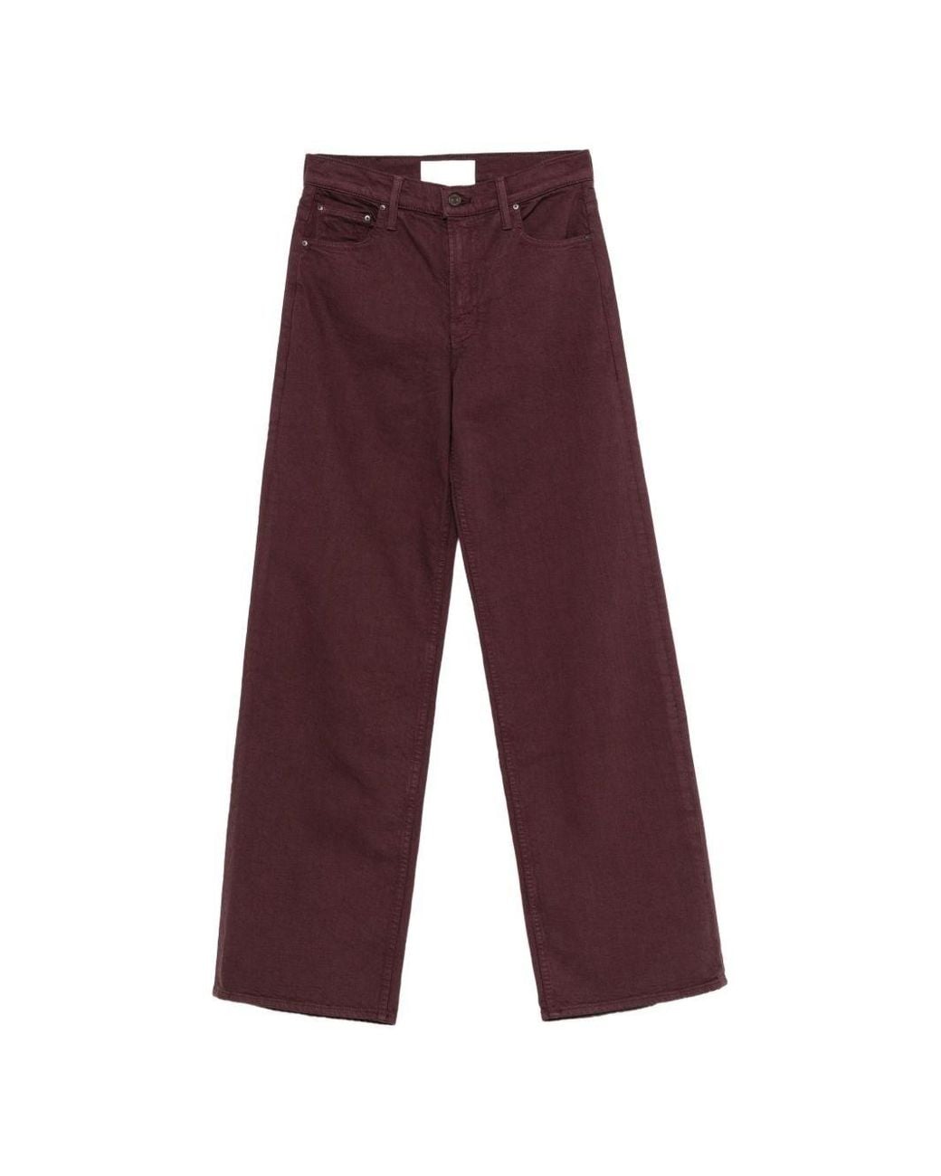 Mother Purple Wide-Leg Denim Jeans