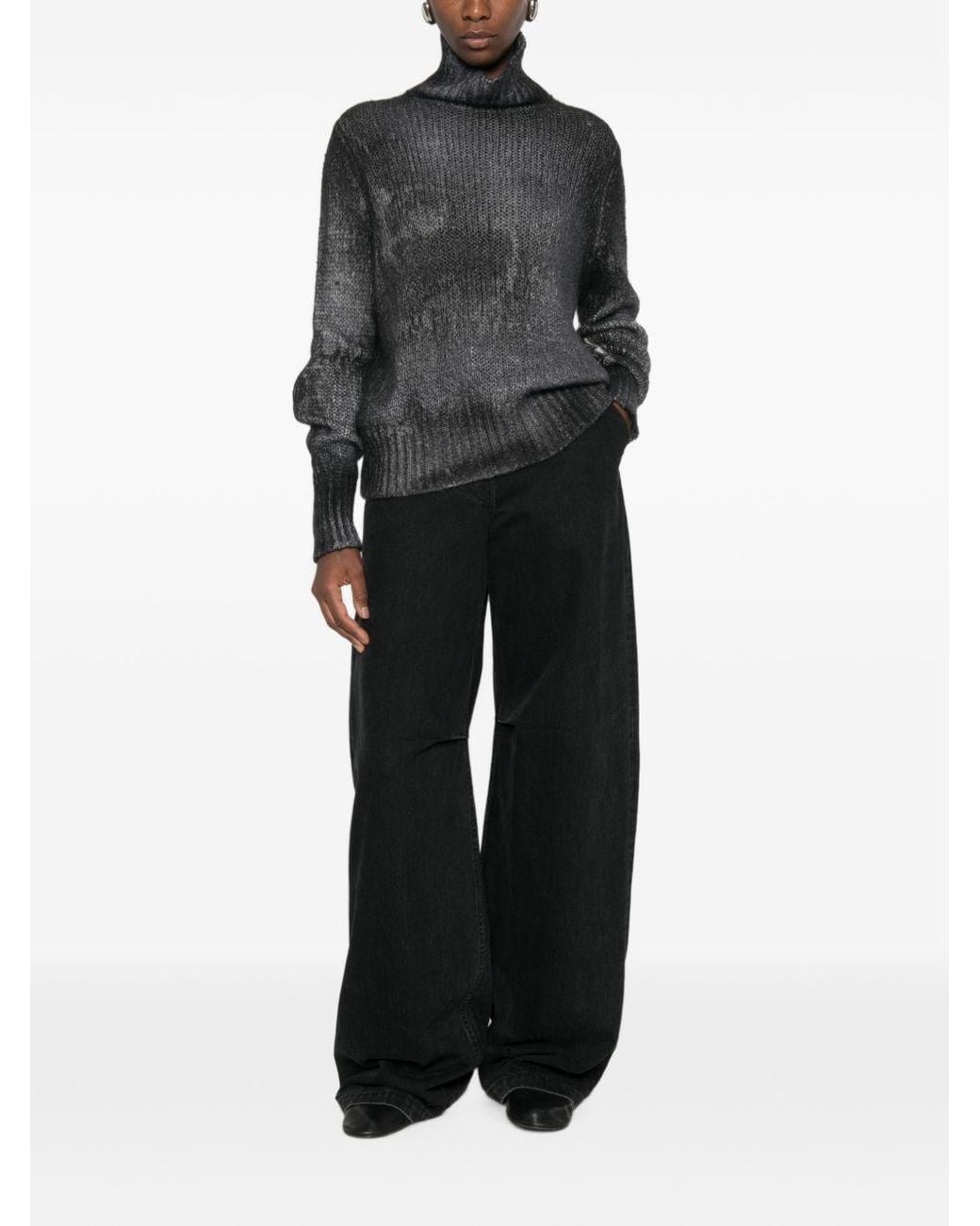 Avant Toi Black Cahsmere Turtke-Neck Jumper