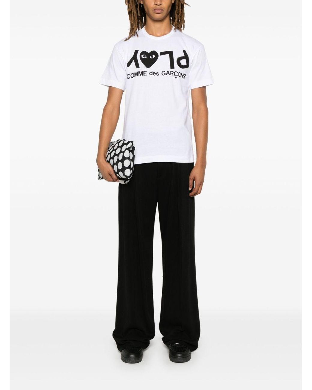 COMME DES GARÇONS PLAY White Cotton T-Shirt for men