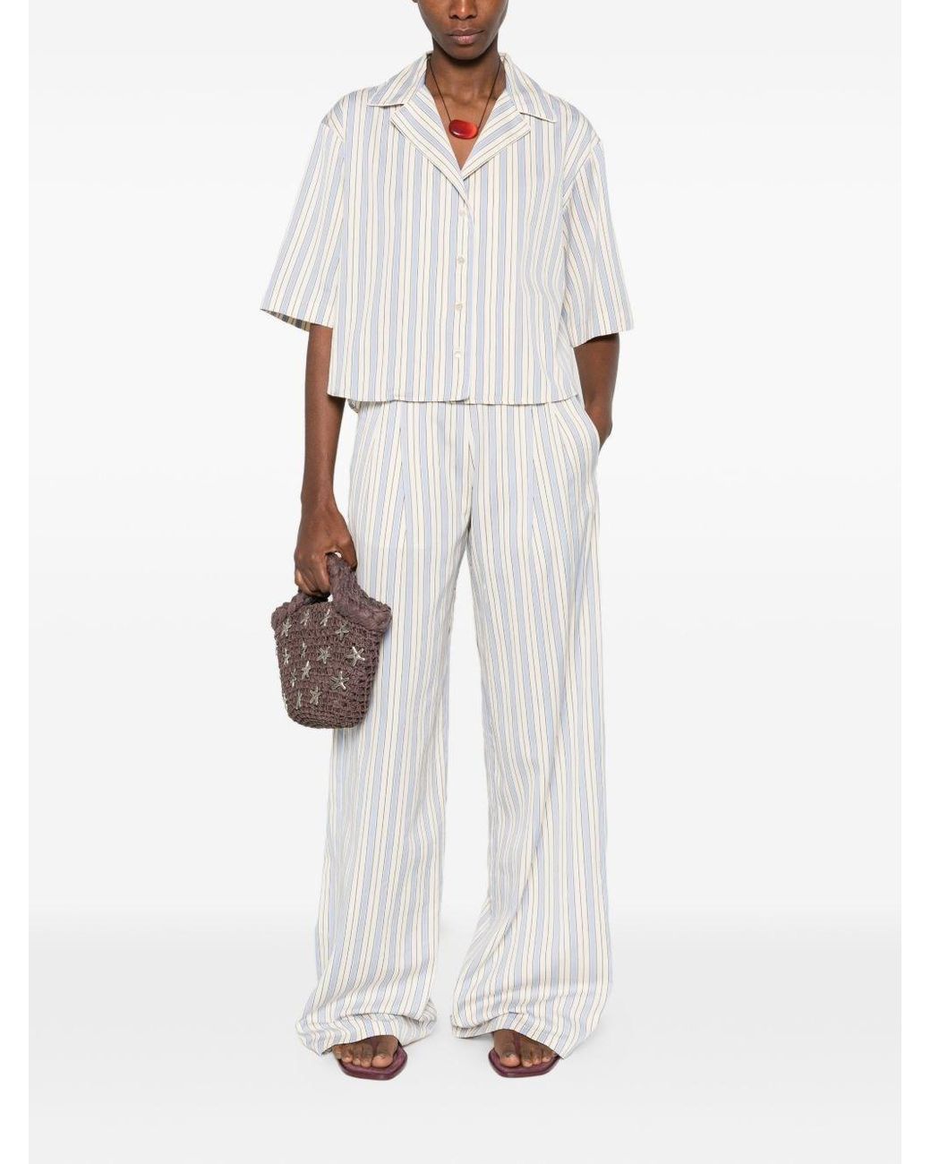 Forte_forte White Striped Shirt