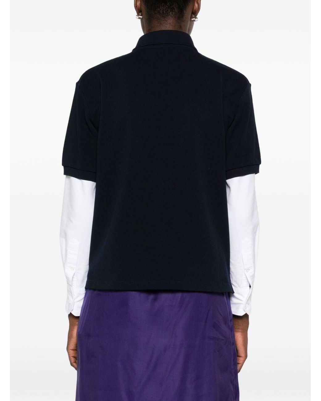 Miu Miu Blue Piquet Cotton Polo Shirt