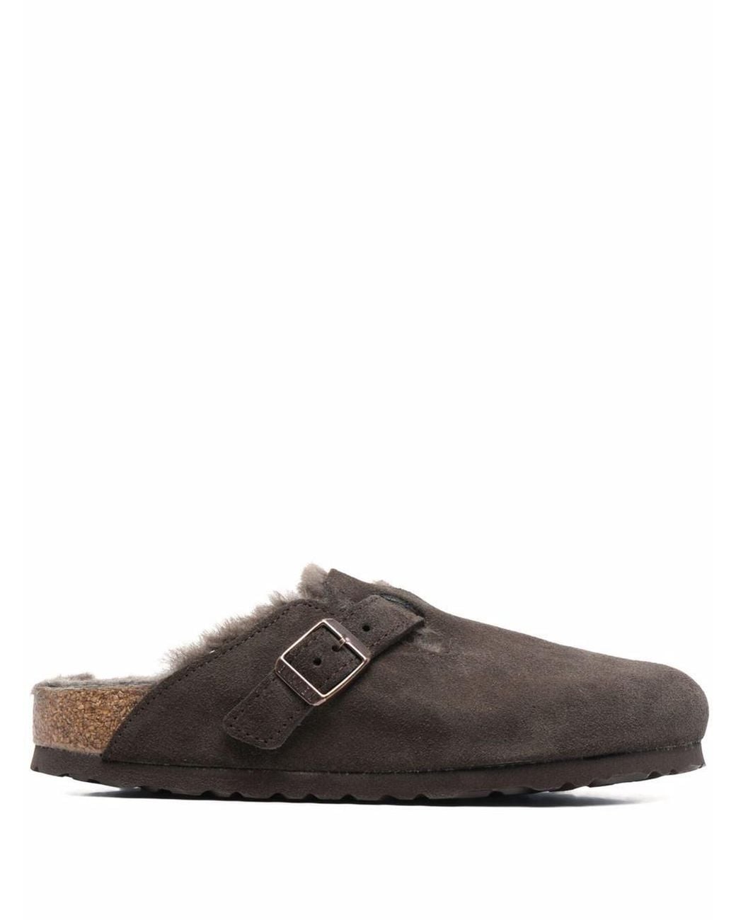 Birkenstock Brown Boston Shearling Slippers