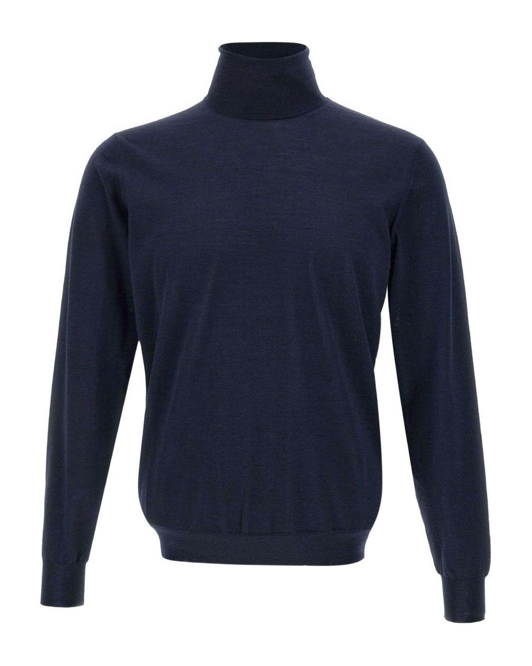 FILIPPO DE LAURENTIIS Blue Merino Wool Turtleneck for men