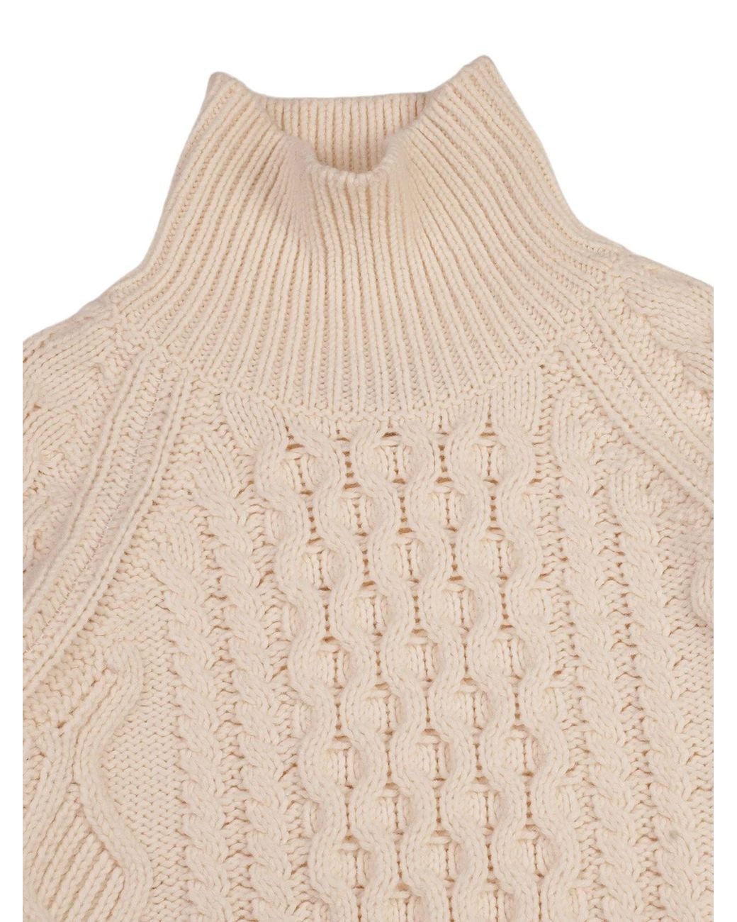 Baracuta Natural Aran Mock Neck Sweater By for men