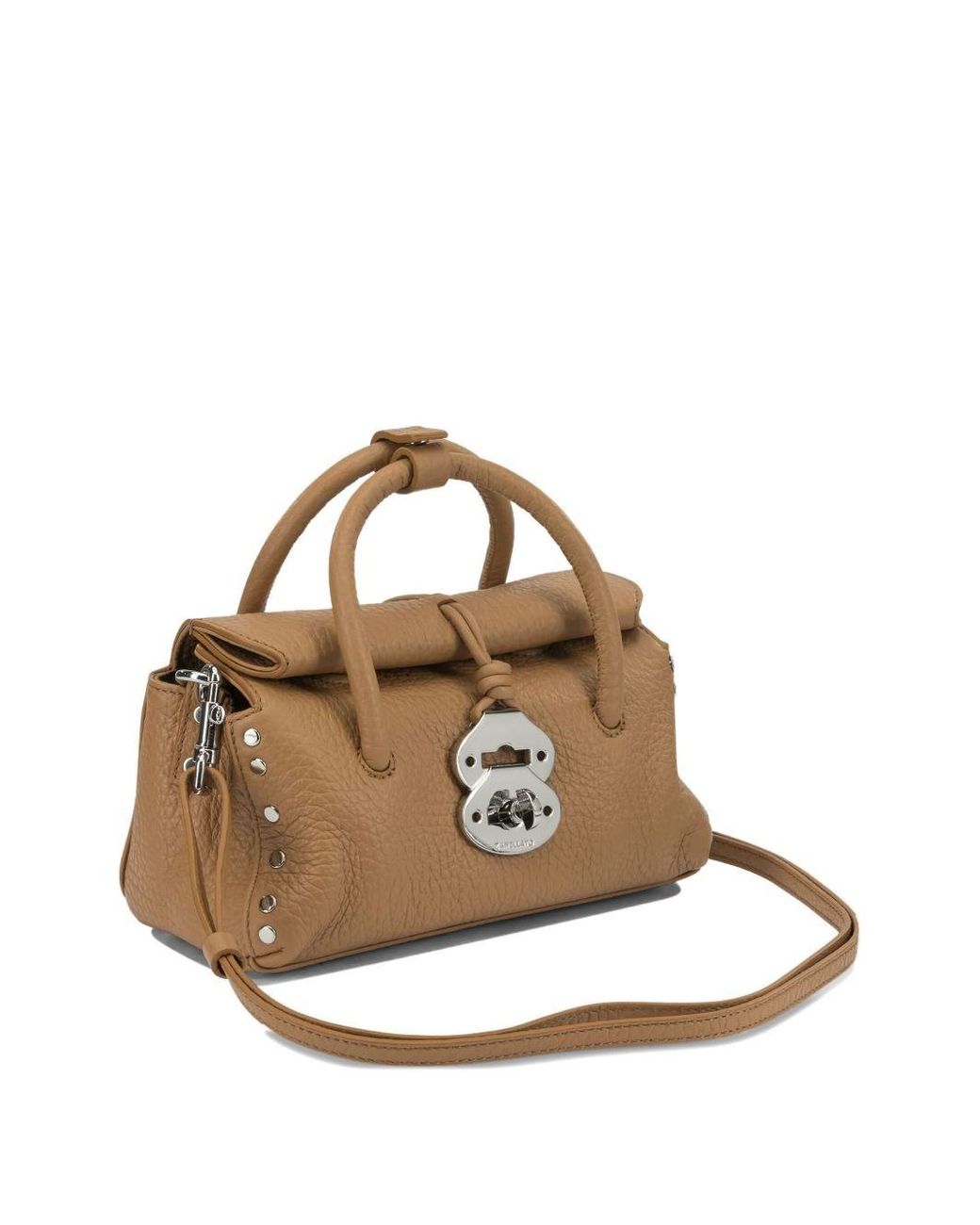 Zanellato Brown Dotta Centauro Baby Small Leather Handbag