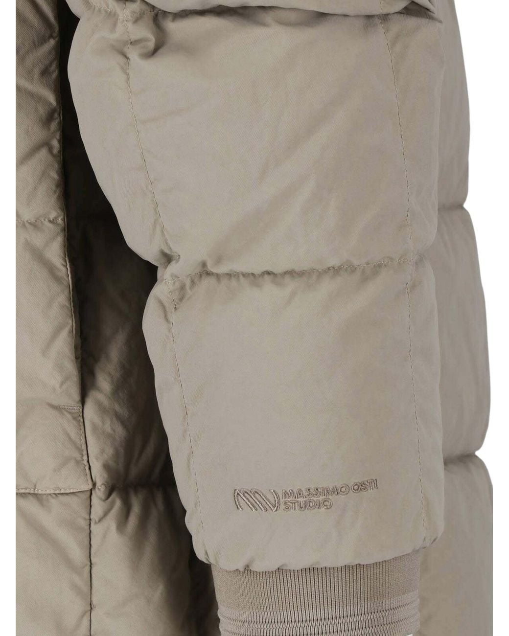 Massimo Osti Studio Gray Quilted Down Jacket for men