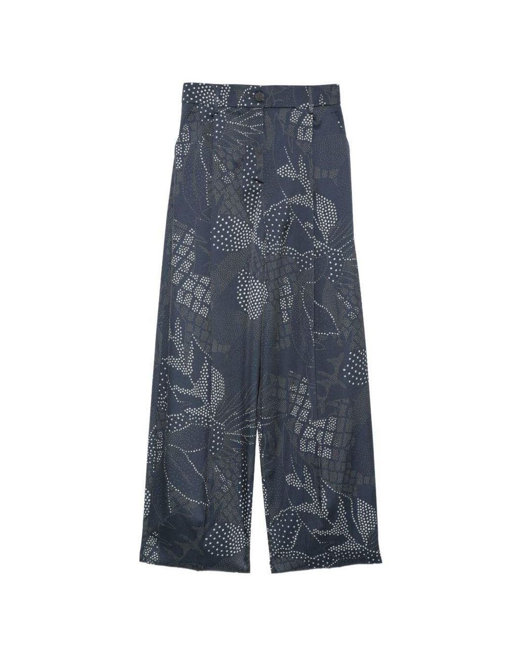 Emporio Armani Blue Printed Trousers