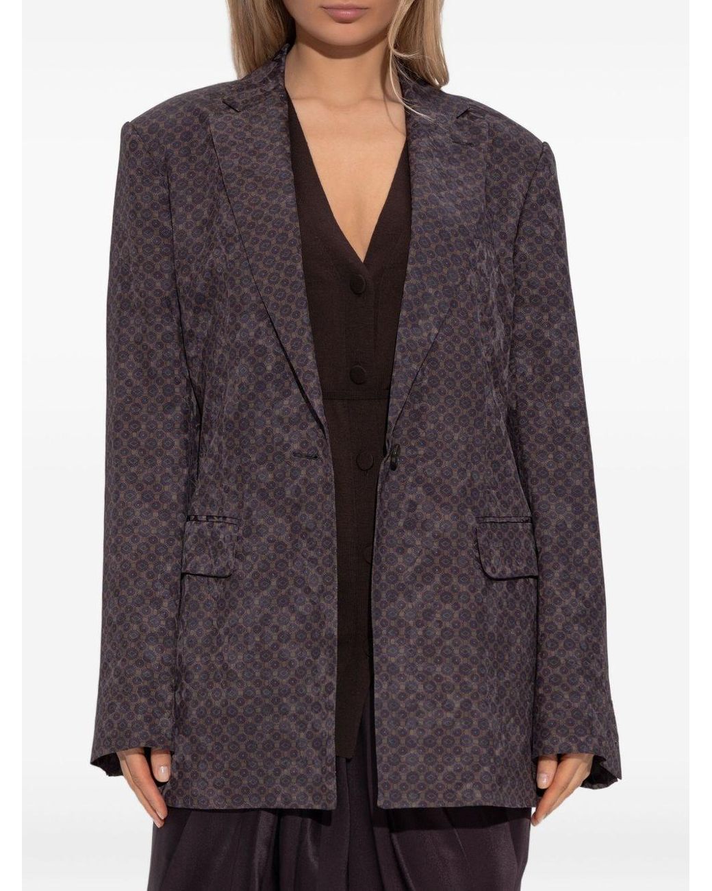 Dries Van Noten Black Baftan Single-Breasted Jacket
