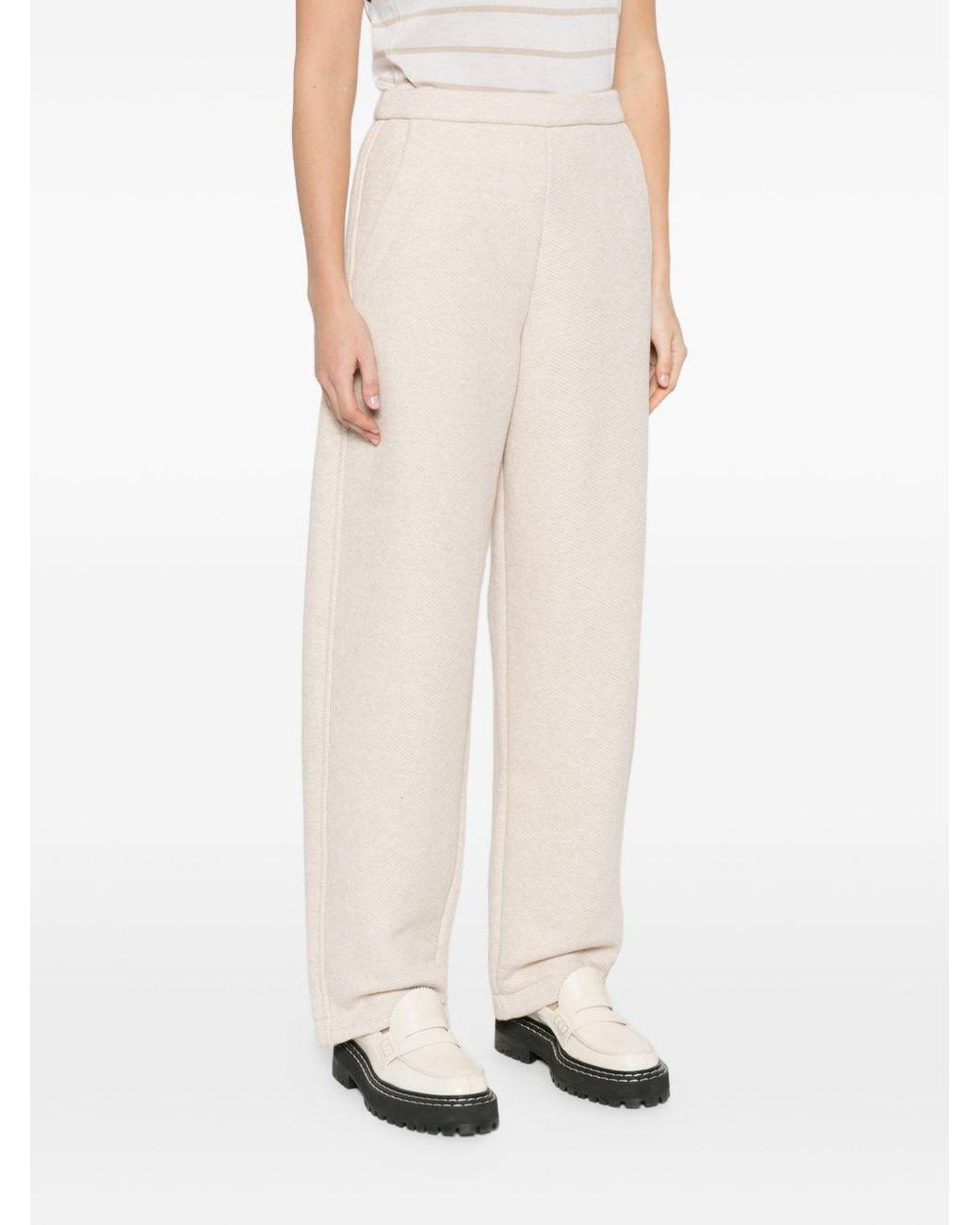 Max Mara White Cotton Sweatpants