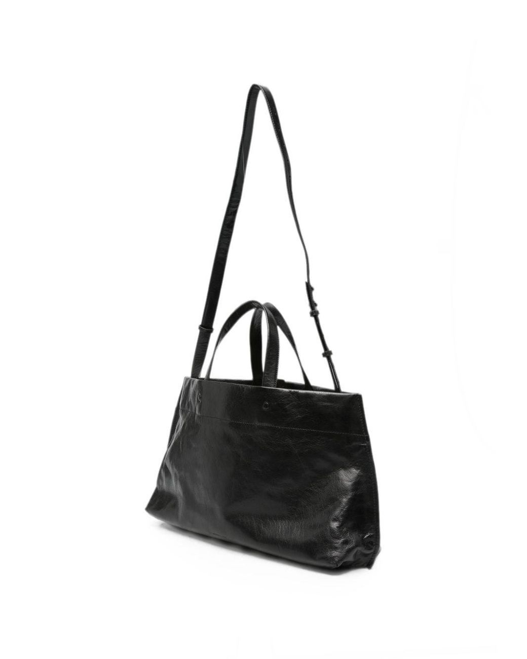 Lihann George Black Elli Leather Tote Bag
