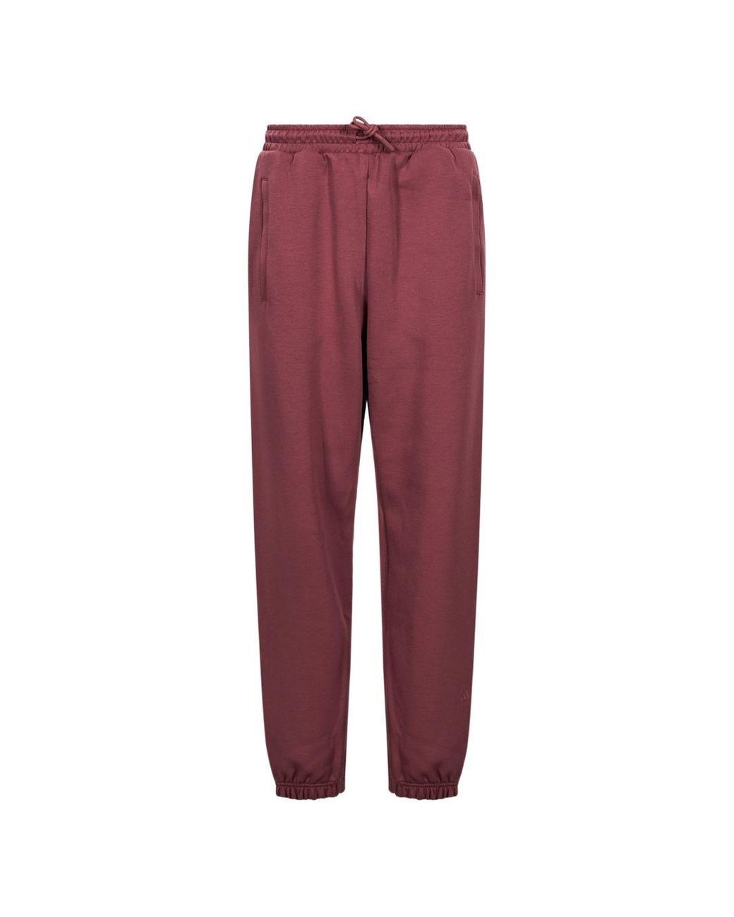 Adidas By Stella McCartney Red Logo Cotton Blend Trousers