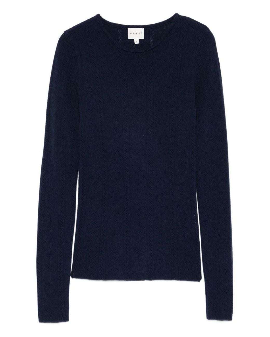 Herskind Blue Wool Crewneck Sweater