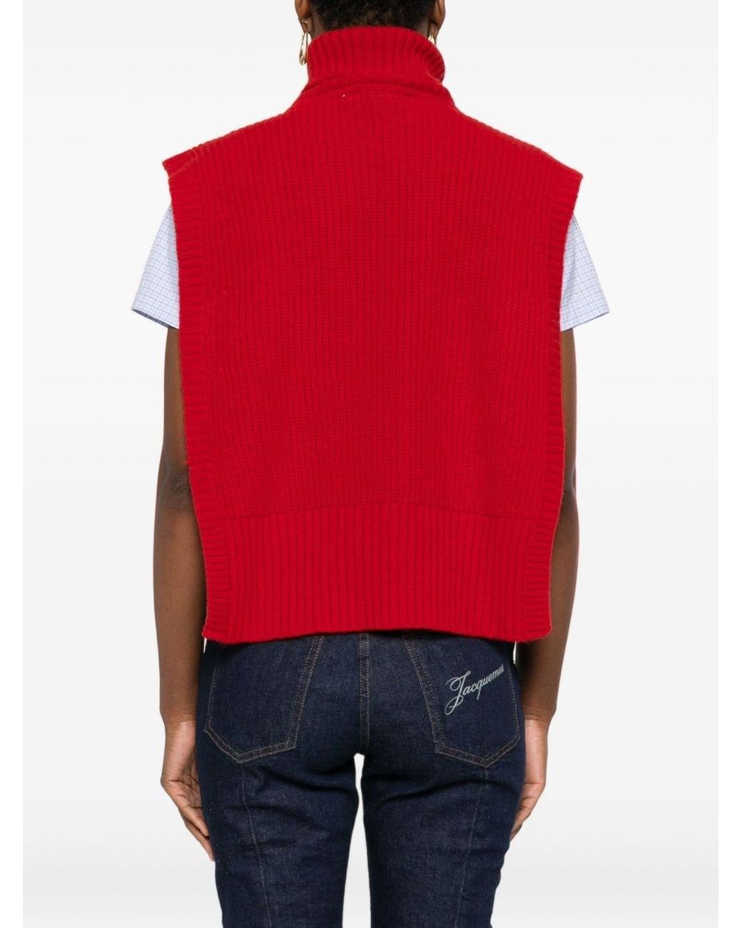 DAVANTINO Red Wool Turtle-Neck Sweater