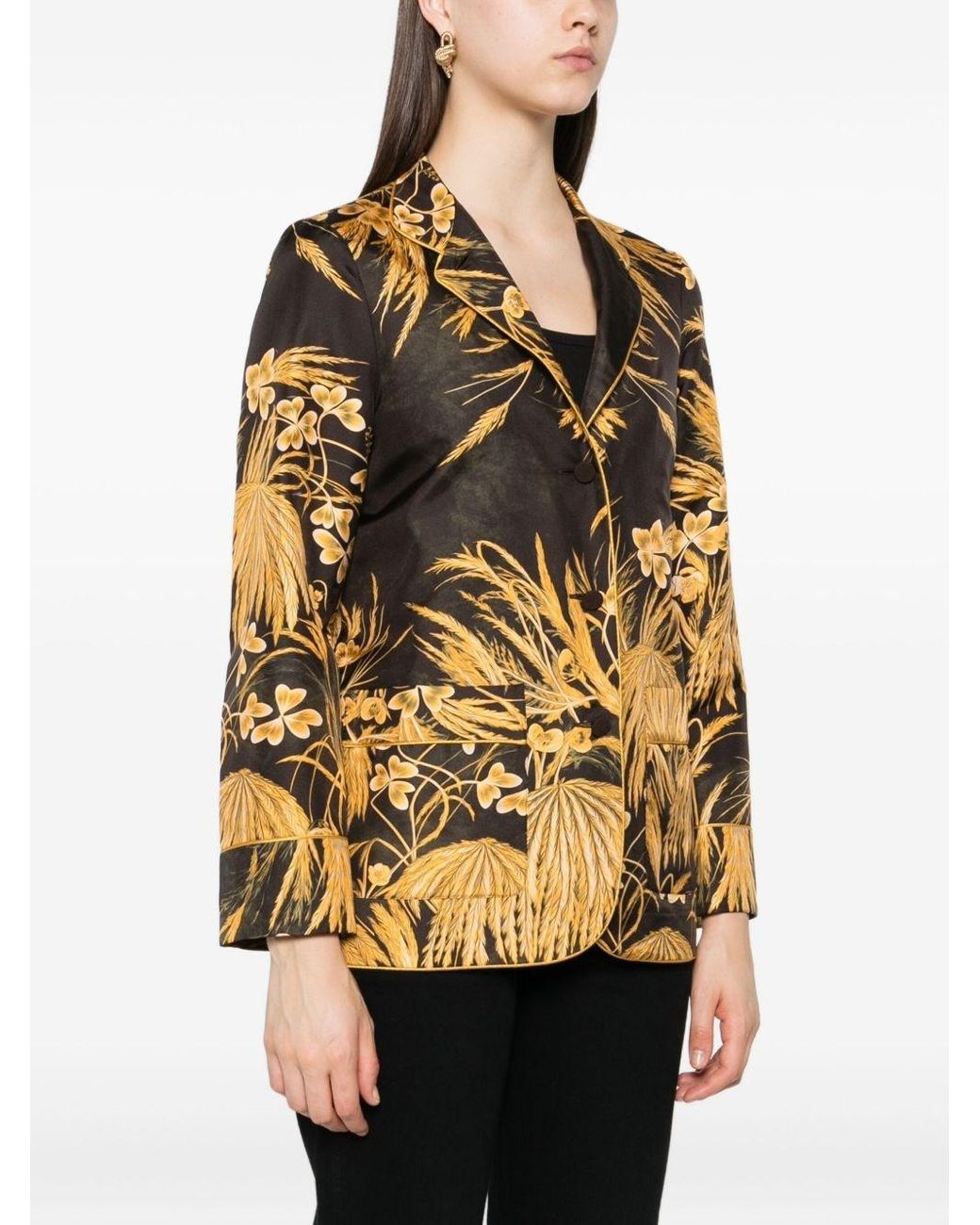 F.R.S For Restless Sleepers Metallic Printed Silk Shirt