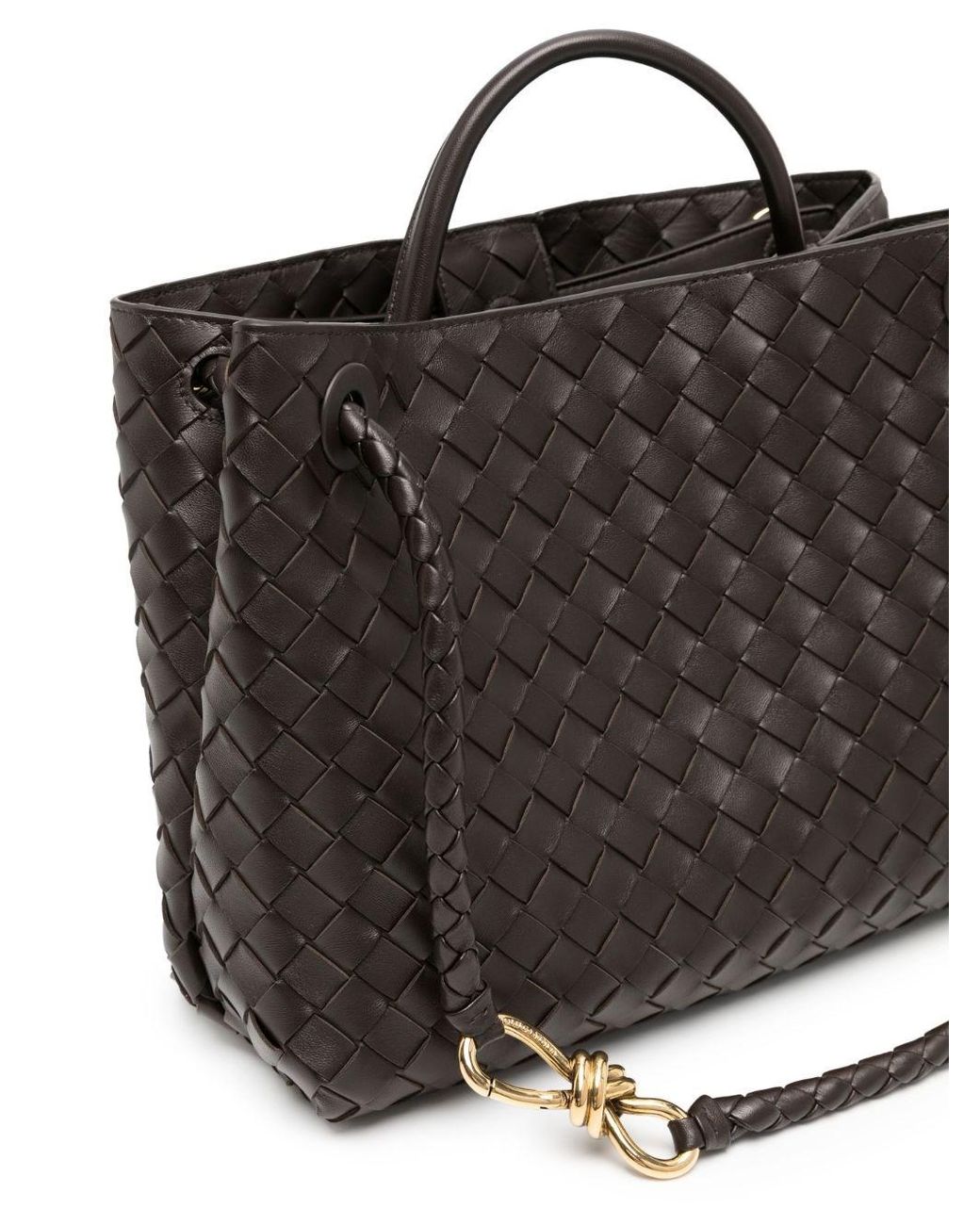 Bottega Veneta Black Andiamo Medium Leather Tote Bag