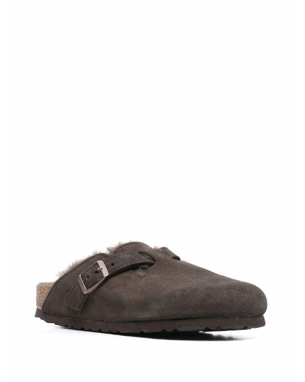 Birkenstock Brown Boston Shearling Slippers