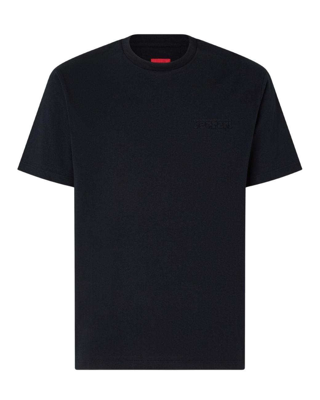 Ferrari Black Cotton T-Shirt for men