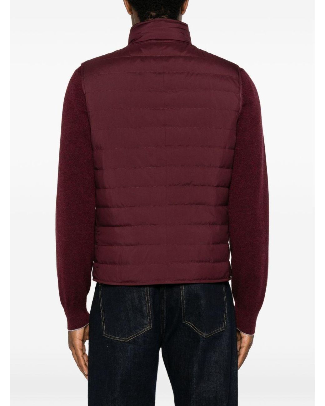 Brunello Cucinelli Purple Down Vest for men