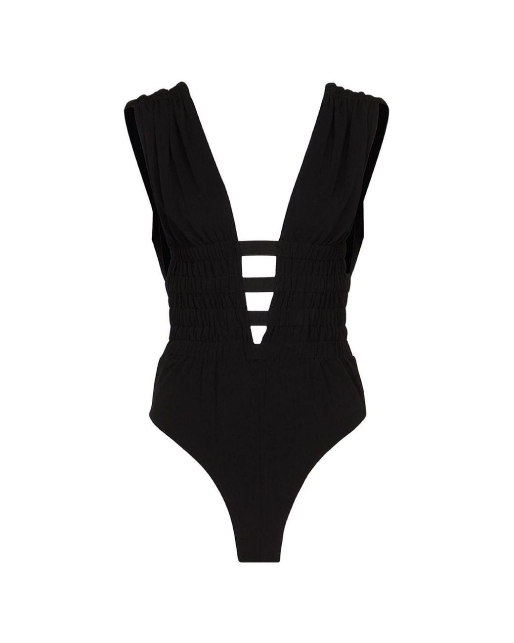 Alaïa Black V-Necked Bodysuit