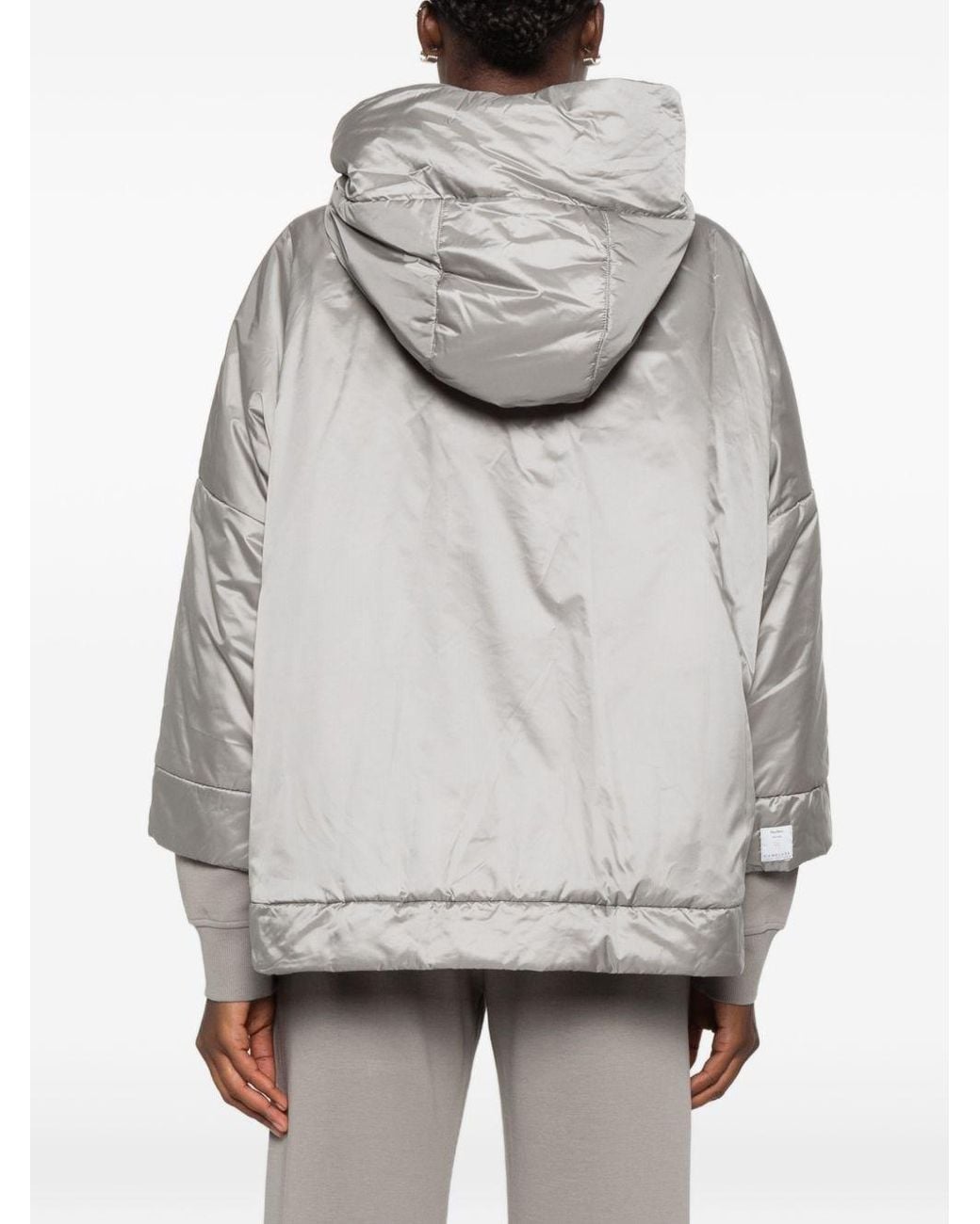 Max Mara Gray Nylon Padded Blouson Jacket