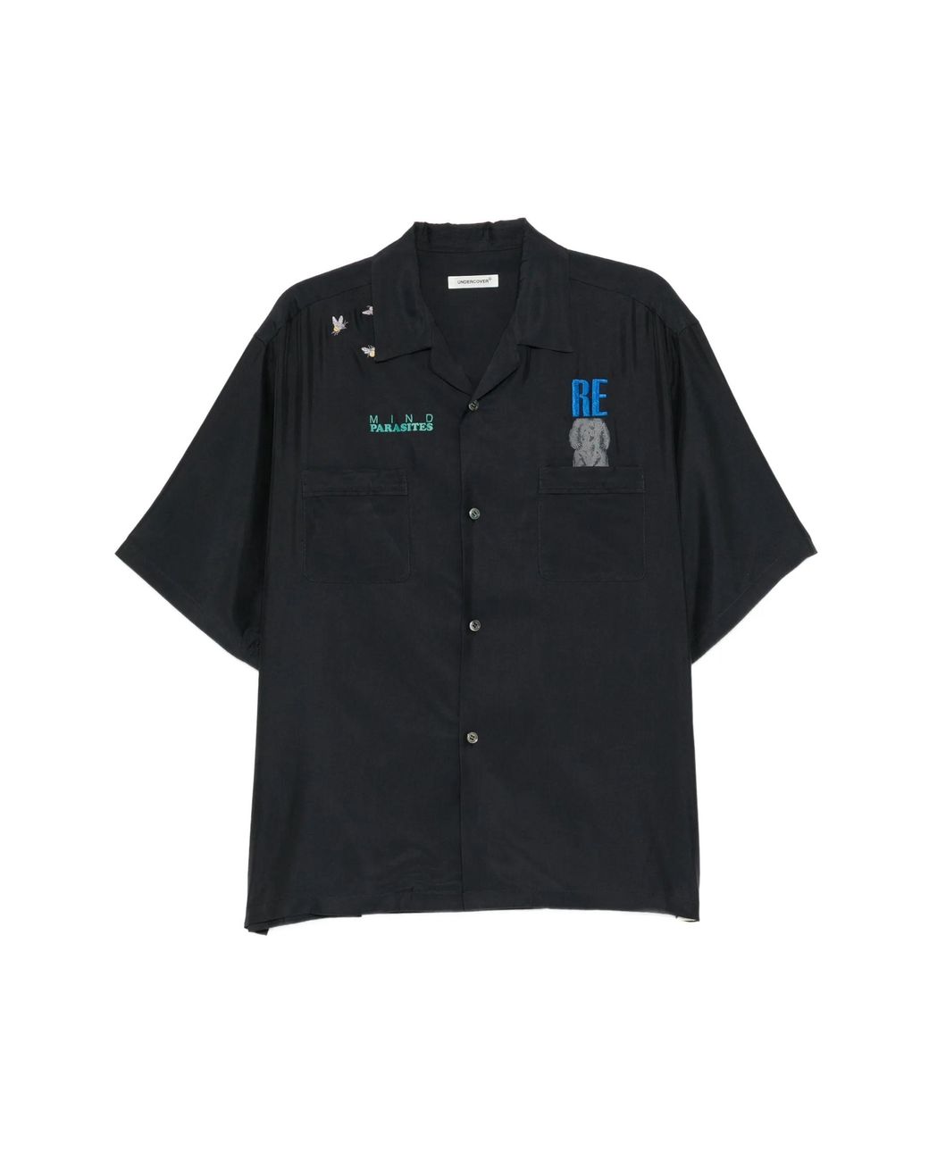 Undercover Blue Shirt With Embroidery for men
