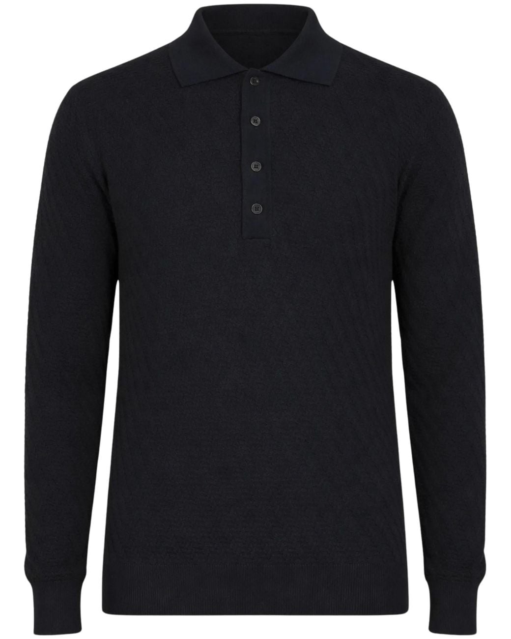 Paolo Pecora Blue Textured Polo Shirt for men